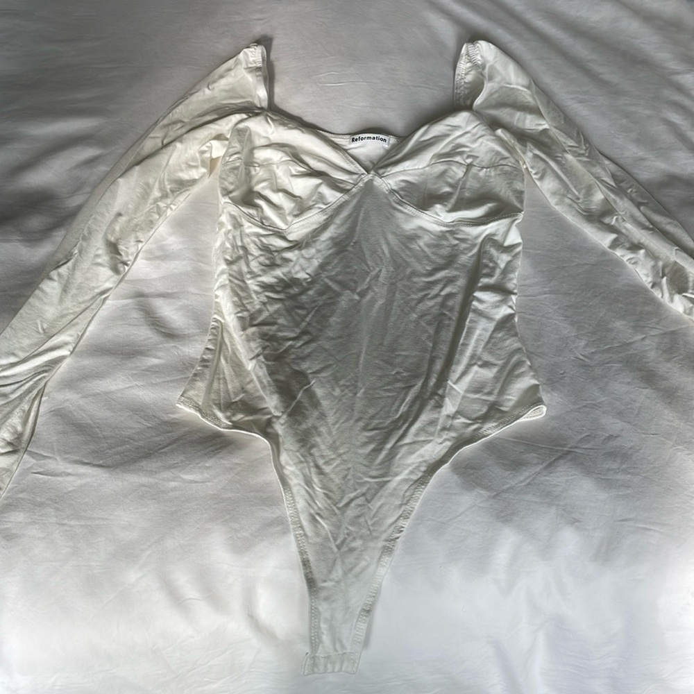 Reformation Ivory bodysuit size small